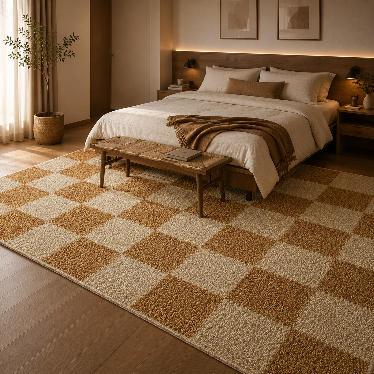 Grand tapis damier