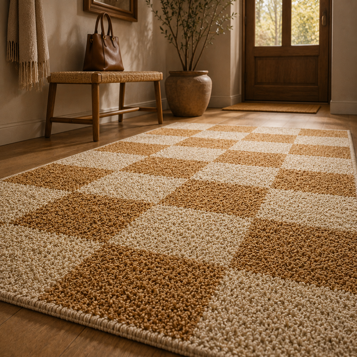 Grand tapis damier