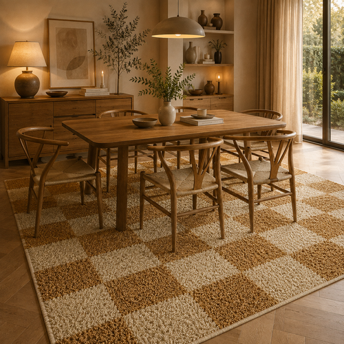 Grand tapis damier