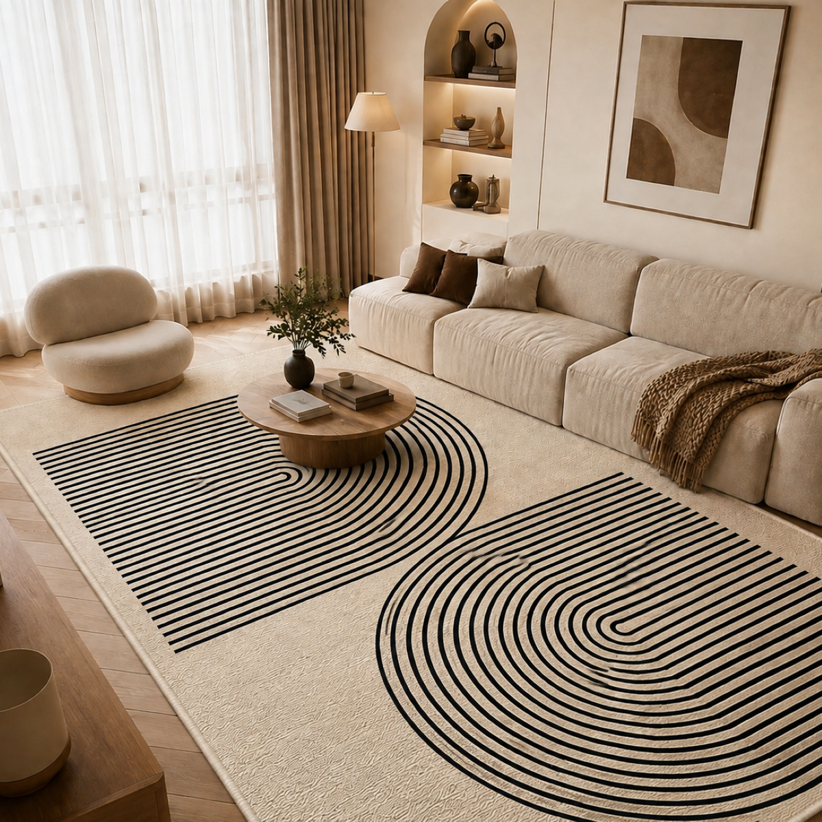 Grand tapis design salon