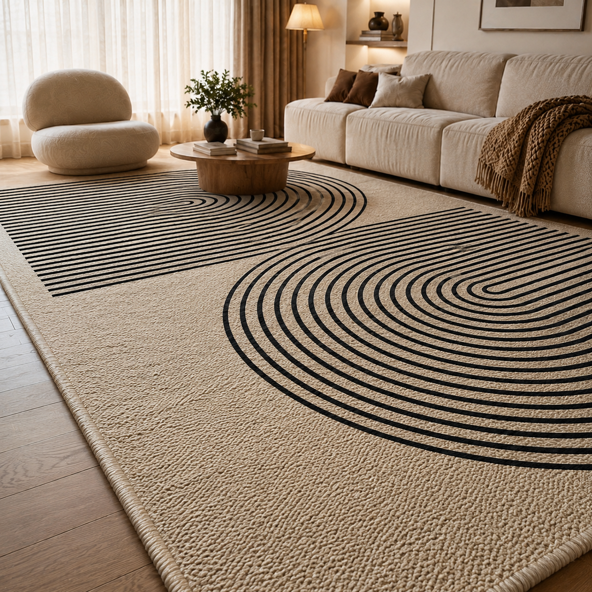 Grand tapis design salon
