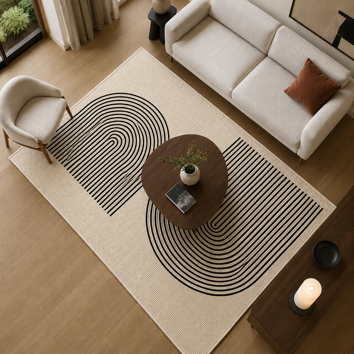 Grand tapis design salon