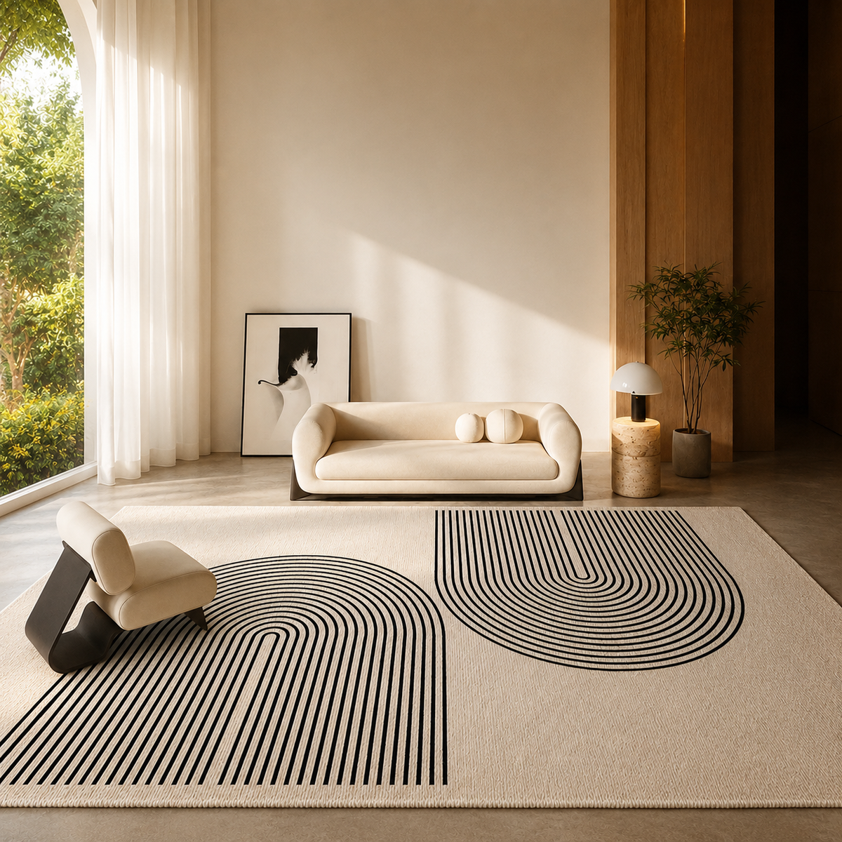 Grand tapis design salon