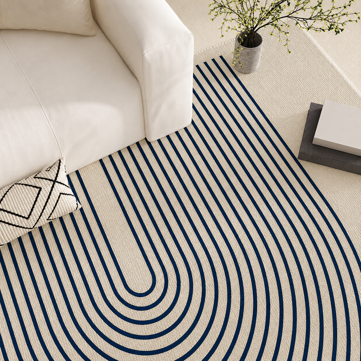 Grand tapis design salon