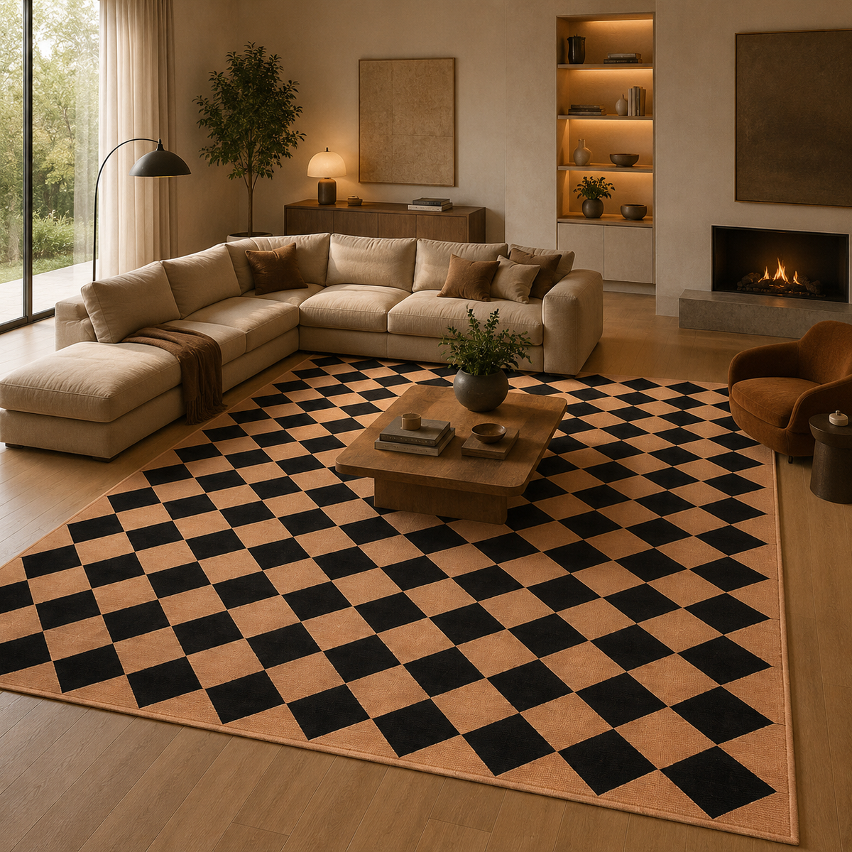 Petit tapis damier