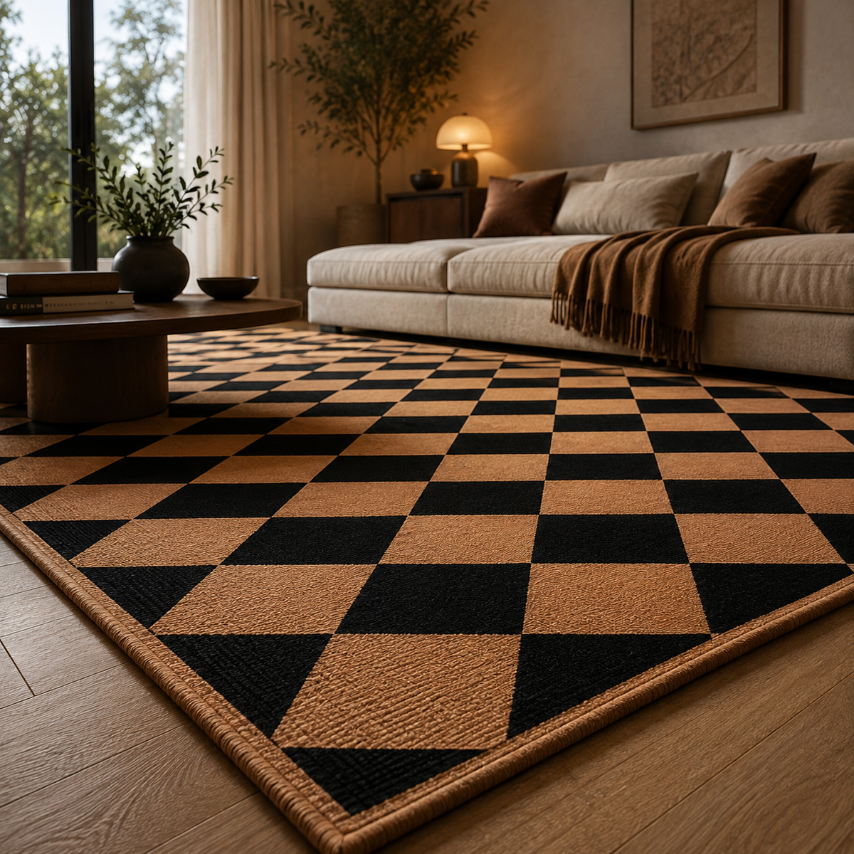 Petit tapis damier
