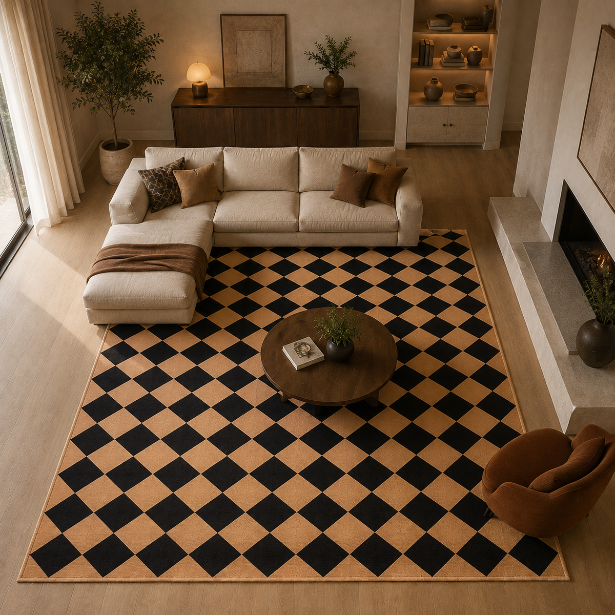 Petit tapis damier