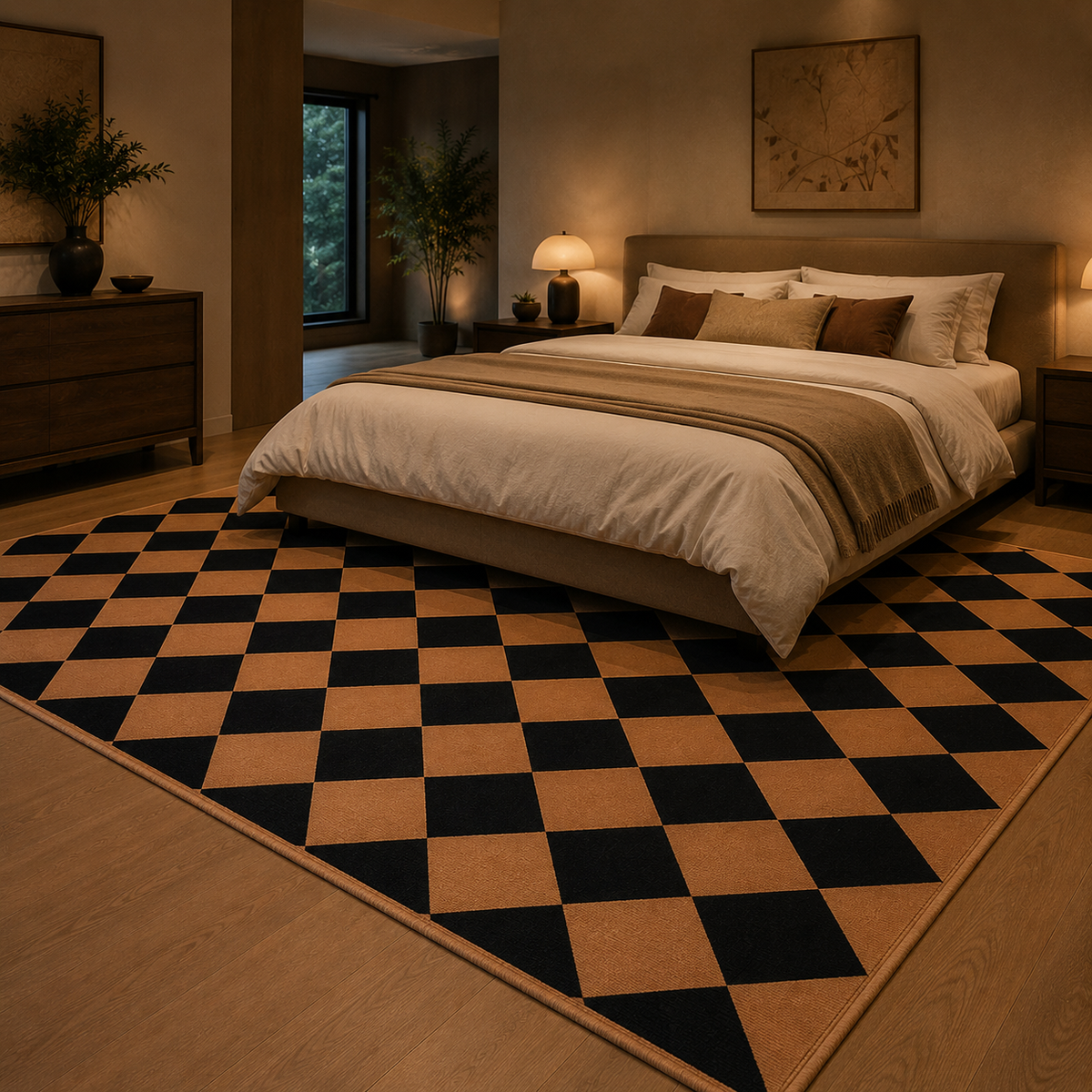 Petit tapis damier