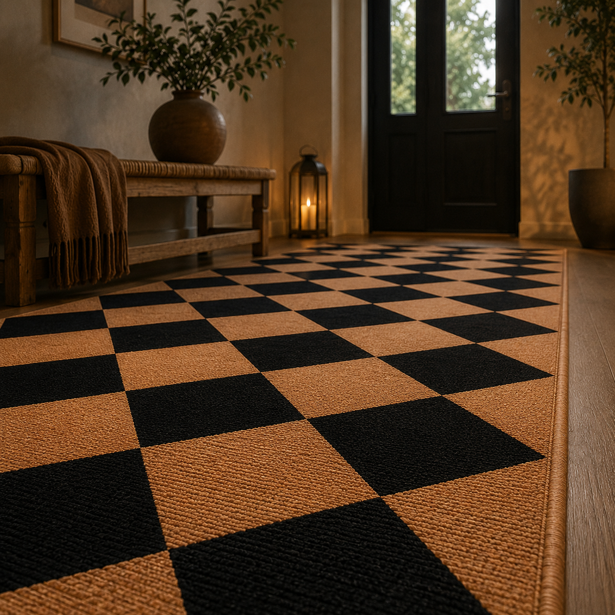 Petit tapis damier