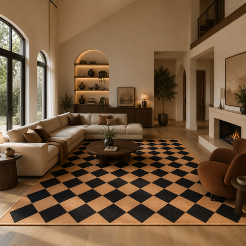Petit tapis damier