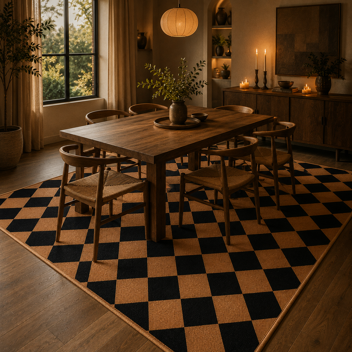 Petit tapis damier