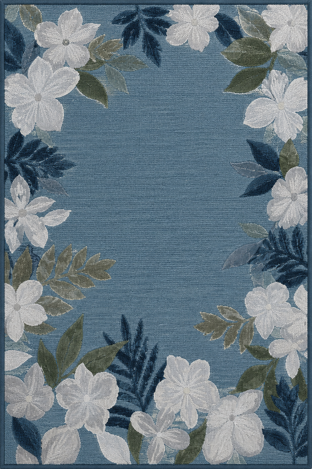 Tapis fleuri vintage