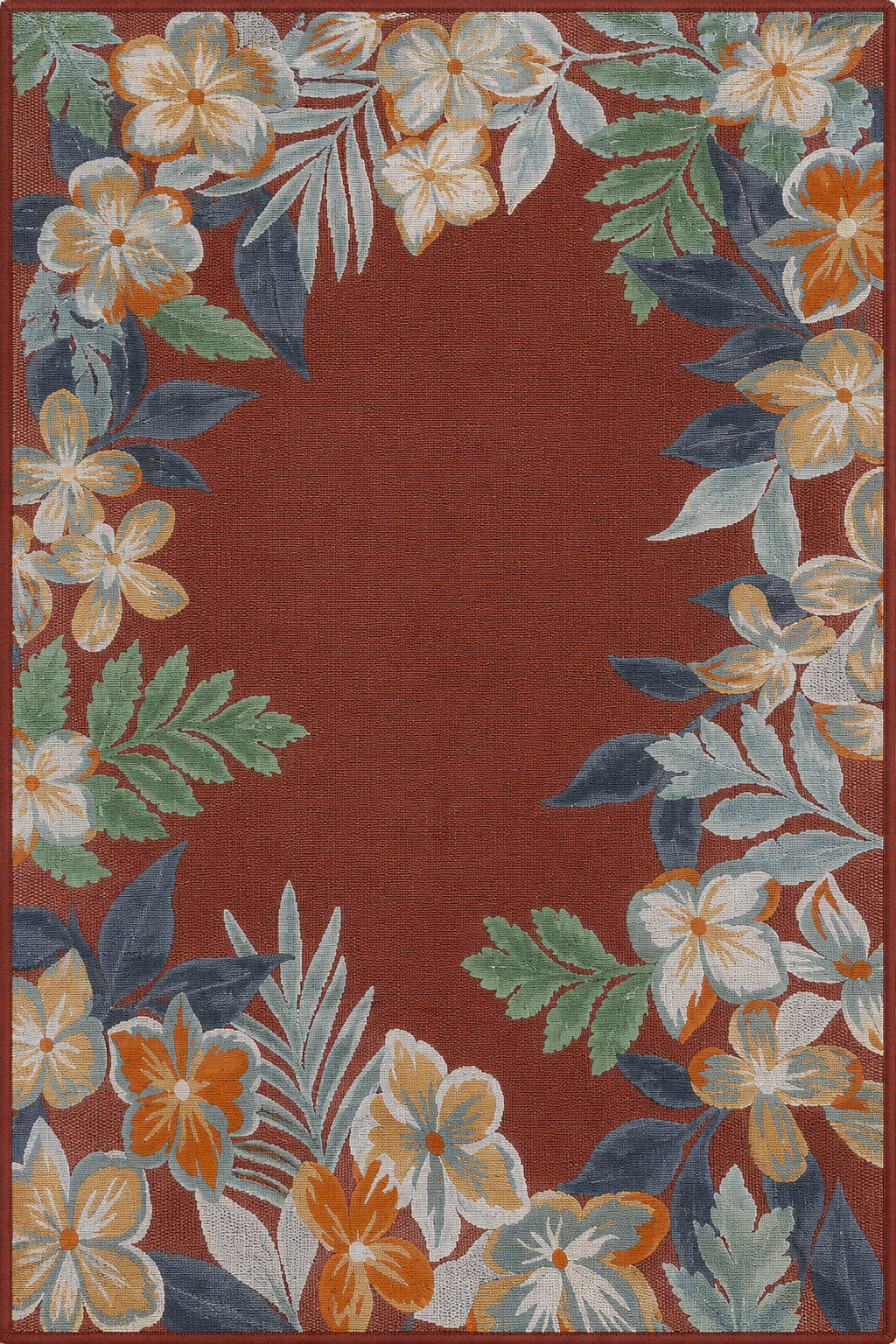 Tapis fleuri vintage
