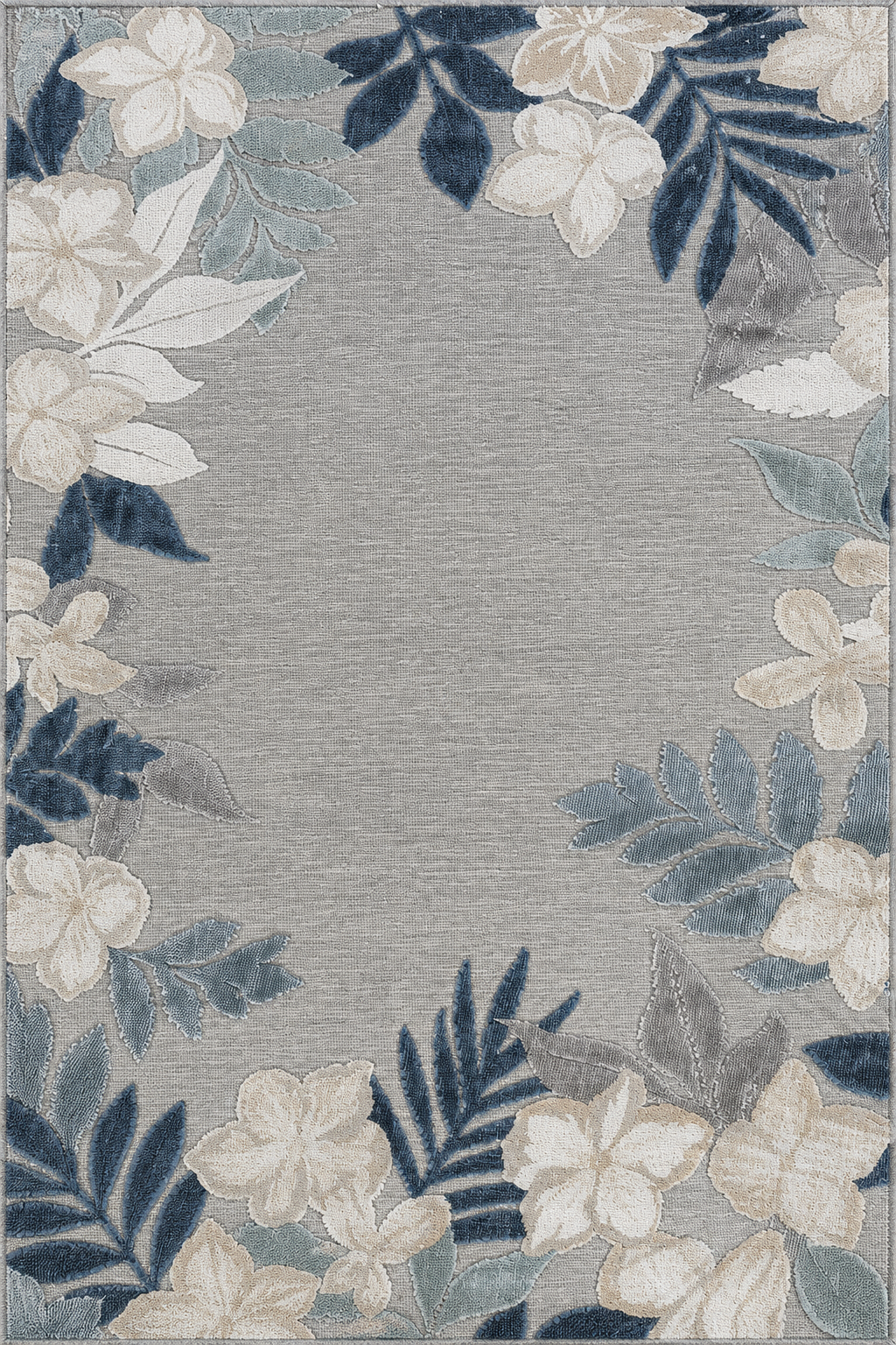 Tapis fleuri vintage