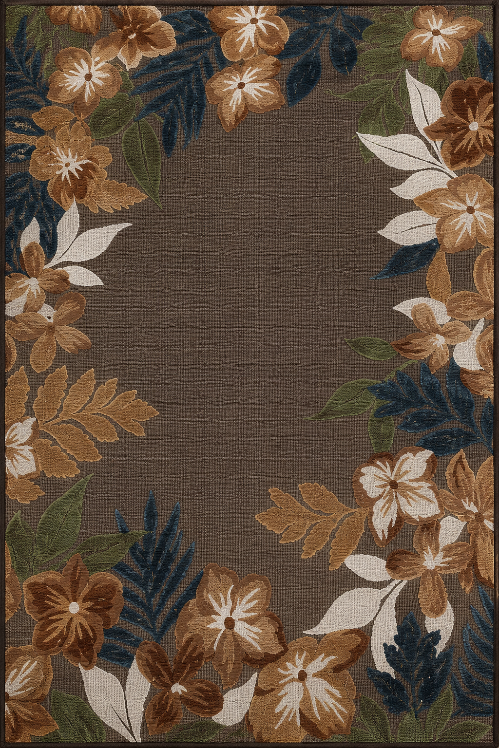 Tapis fleuri vintage