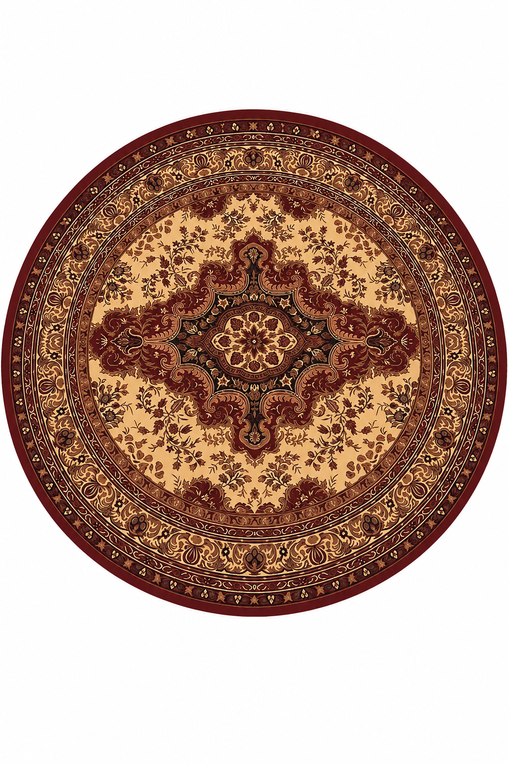 Tapis rond vintage