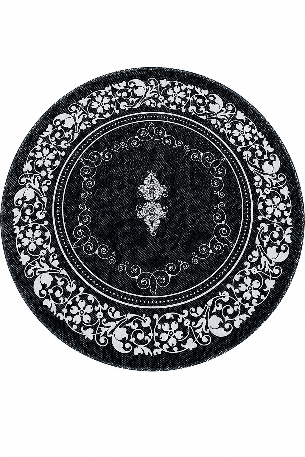 Tapis rond vintage