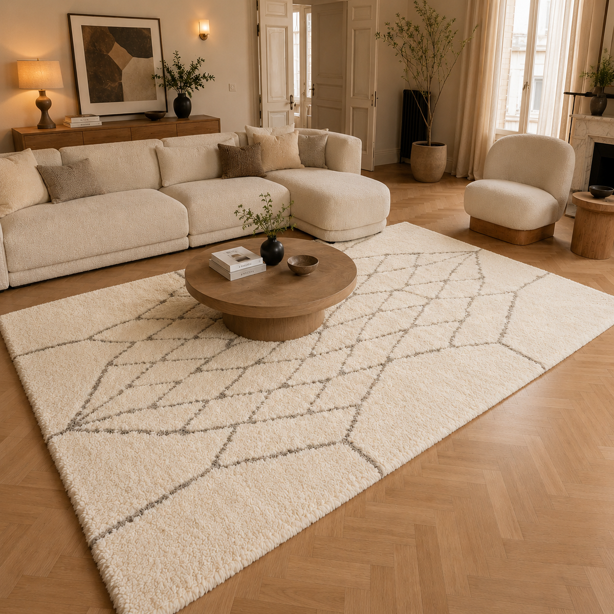Tapis berbère beige