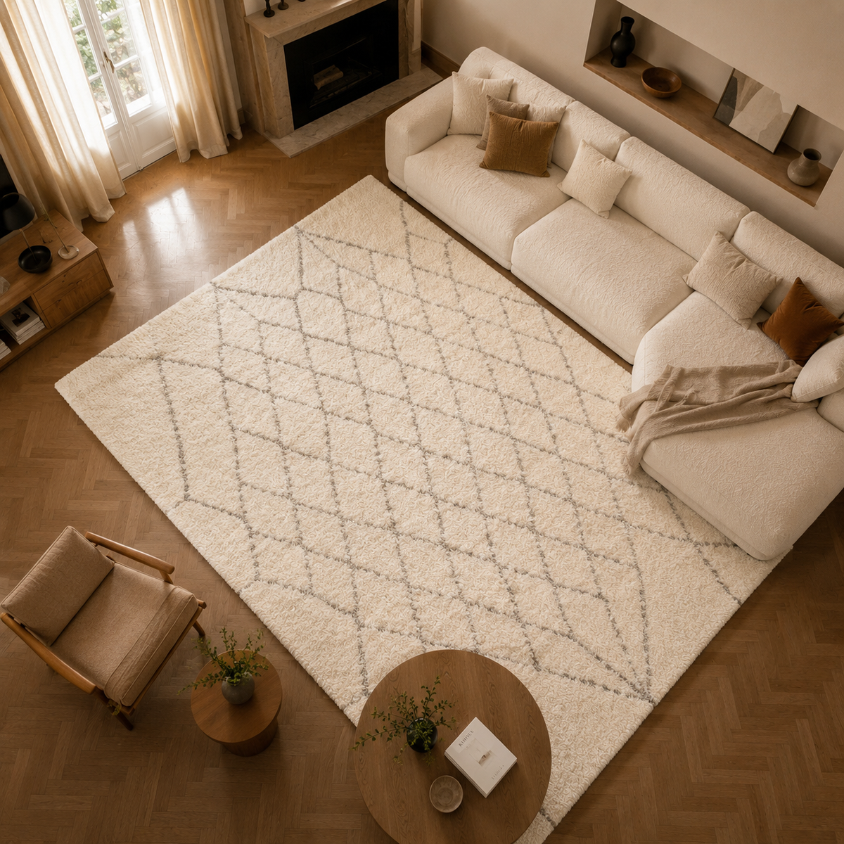 Tapis berbère beige