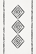 Tapis berbère blanc et noir