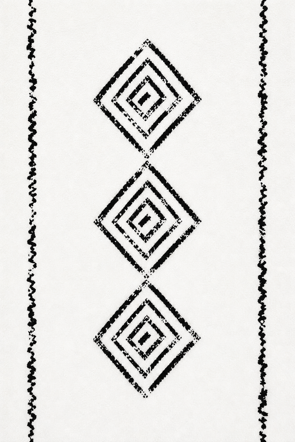 Tapis berbère blanc et noir
