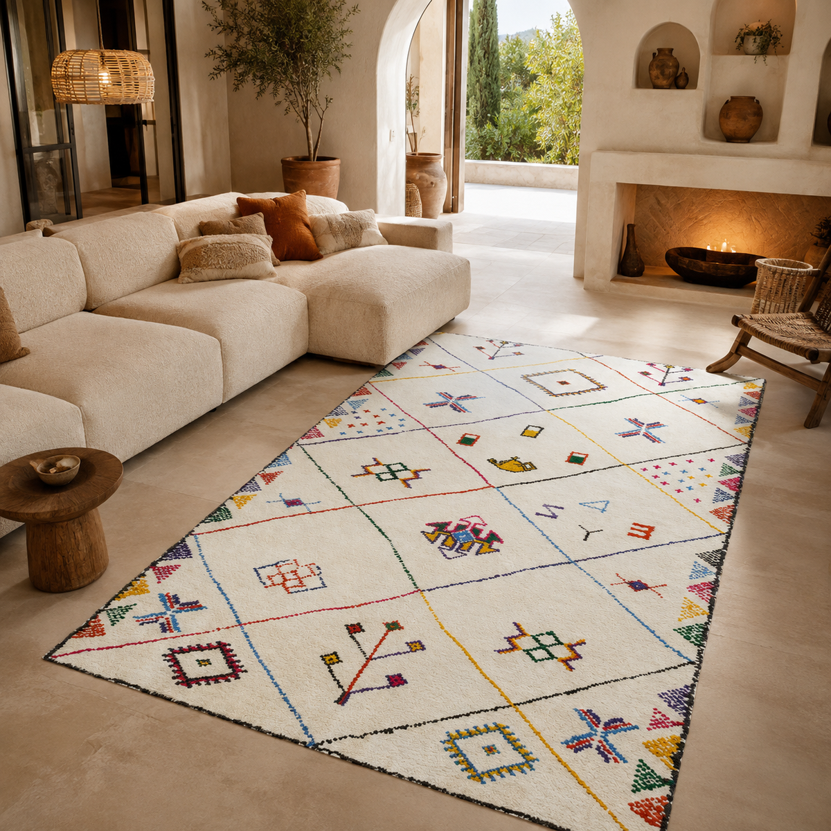 Tapis berbère coloré