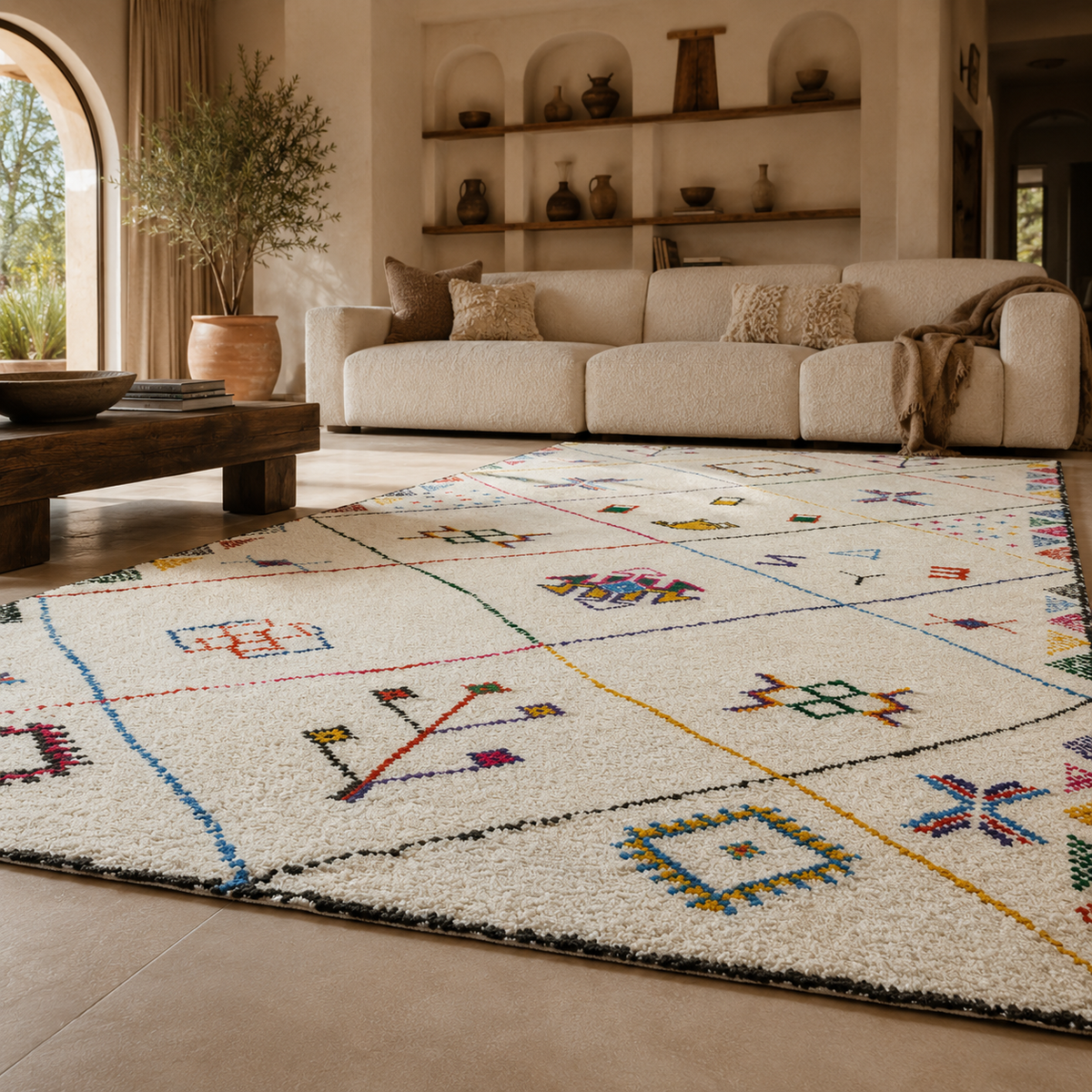 Tapis berbère coloré
