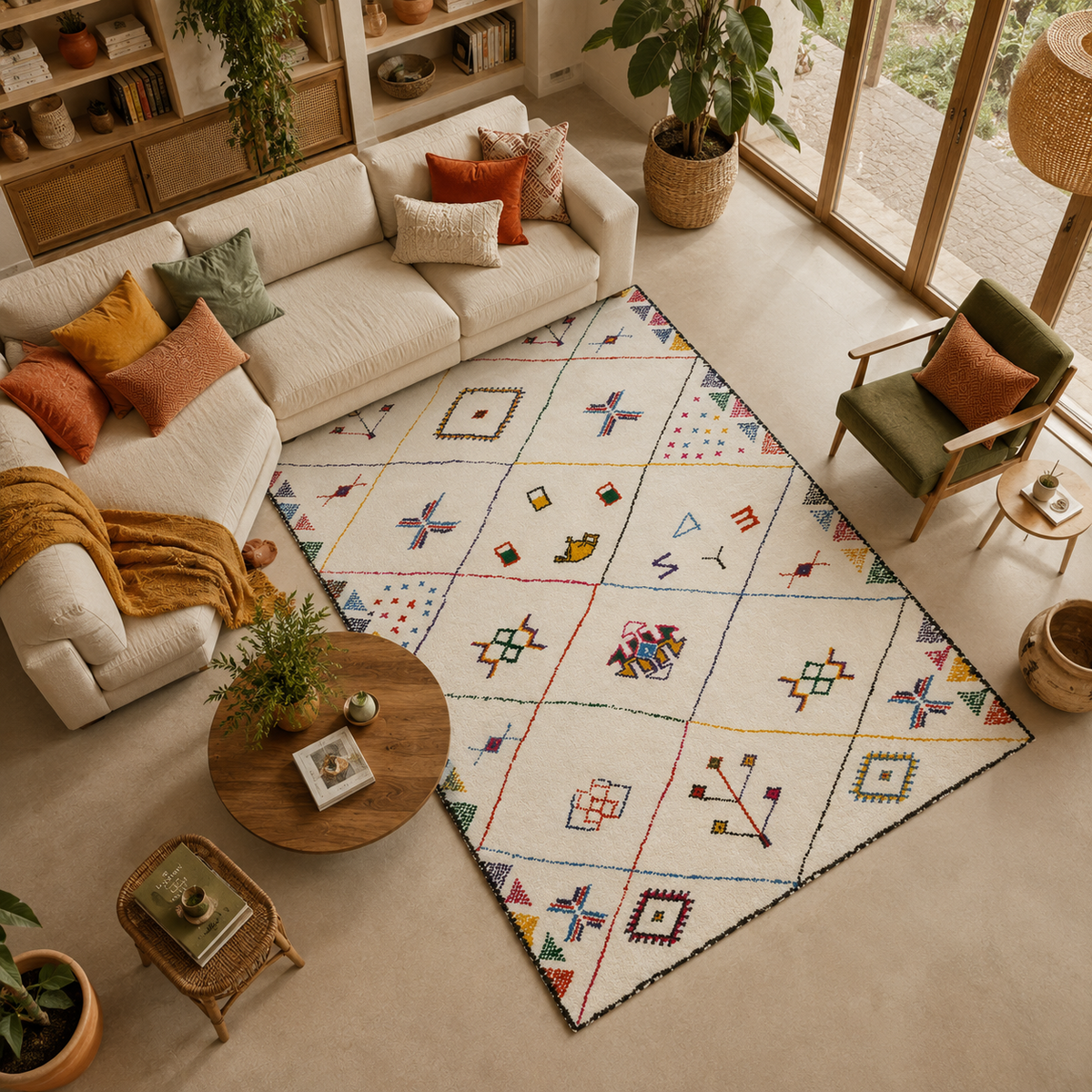 Tapis berbère coloré