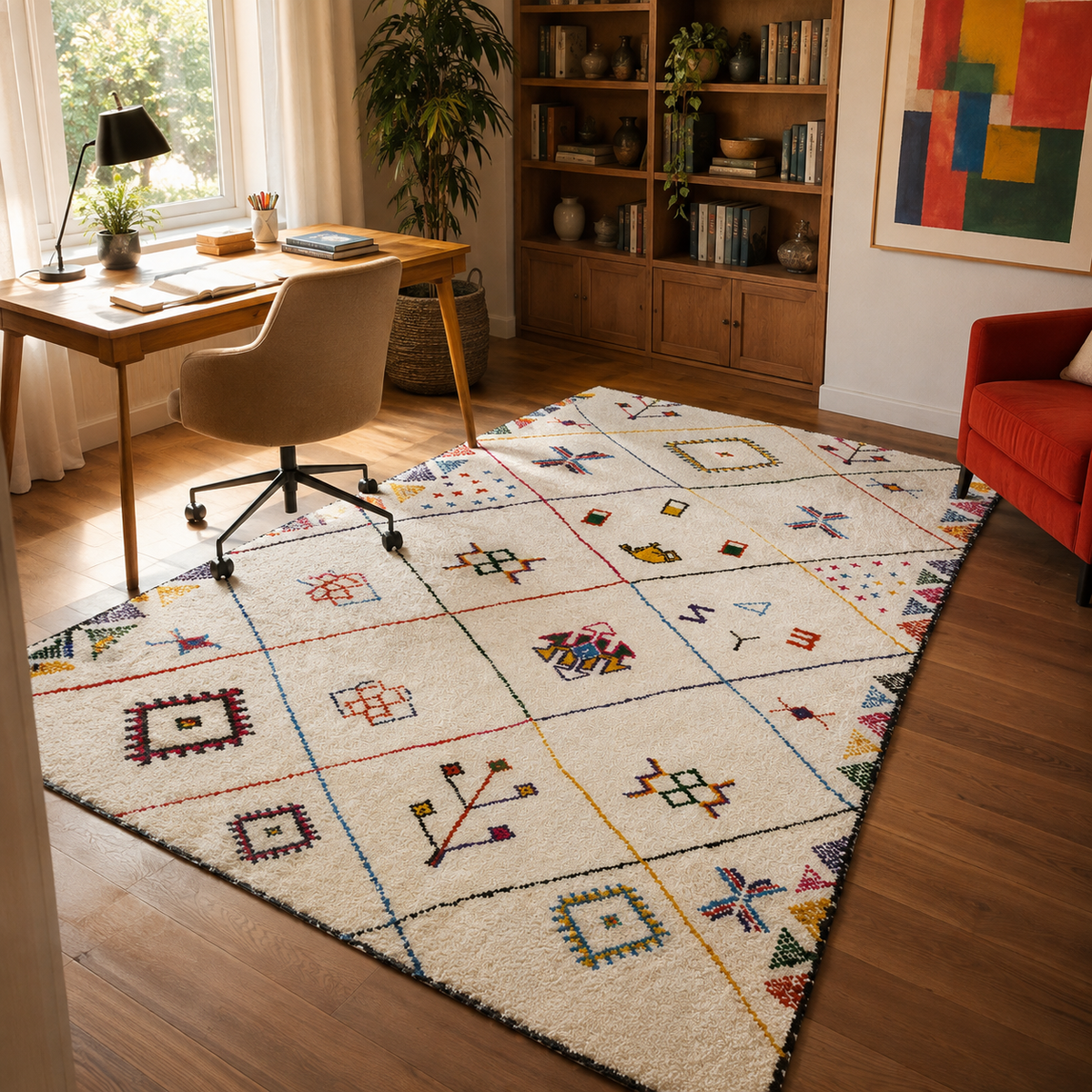 Tapis berbère coloré
