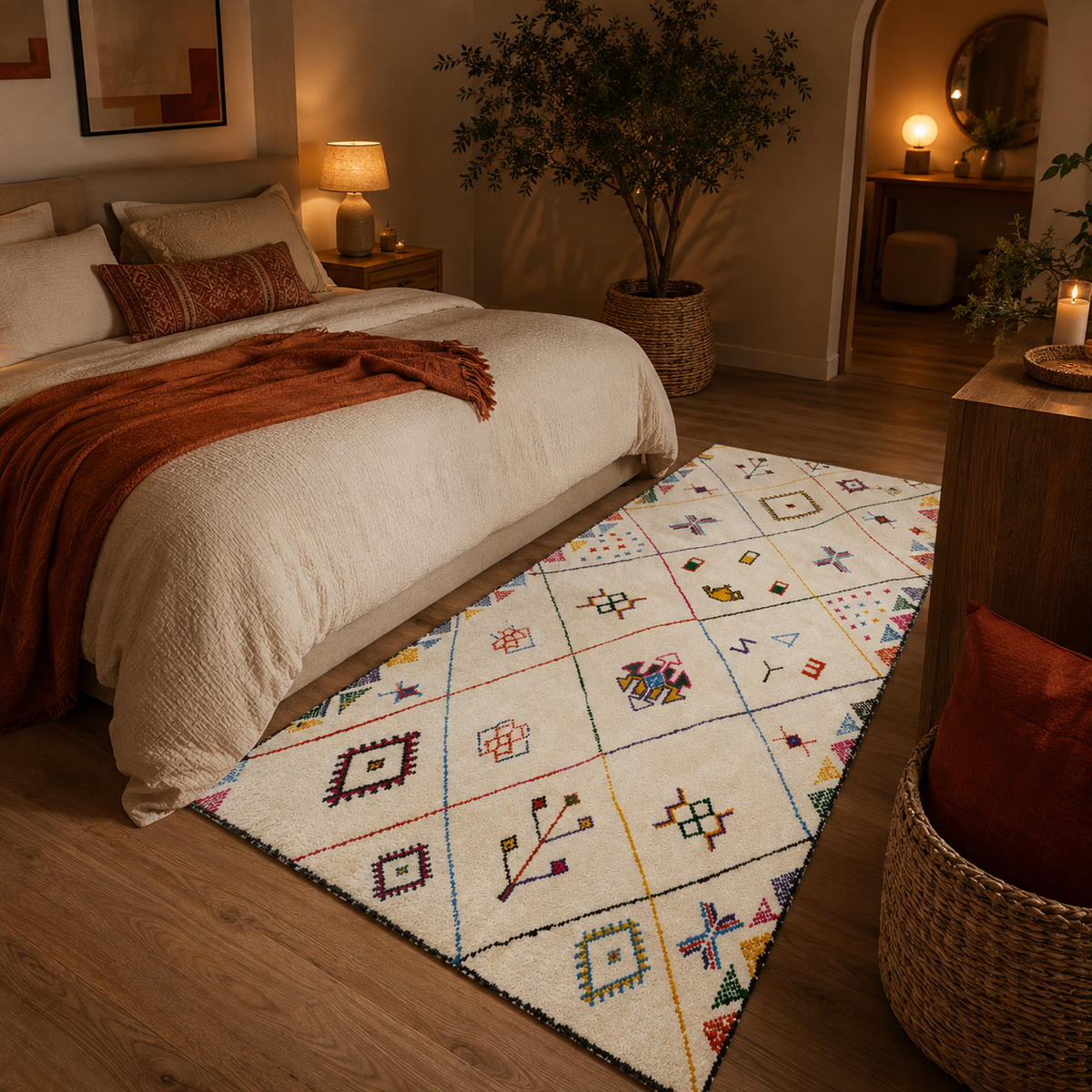 Tapis berbère coloré