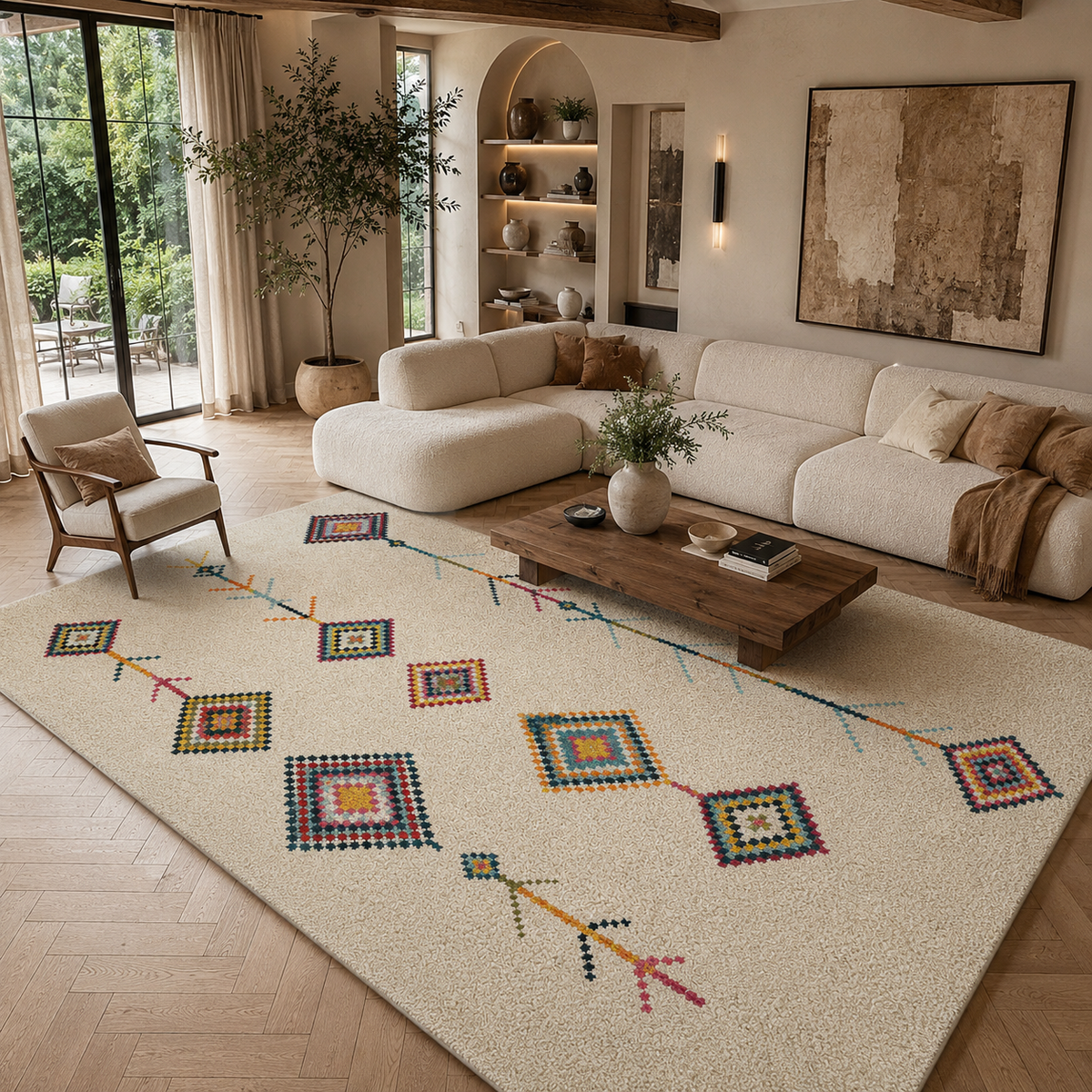 Tapis berbère losange