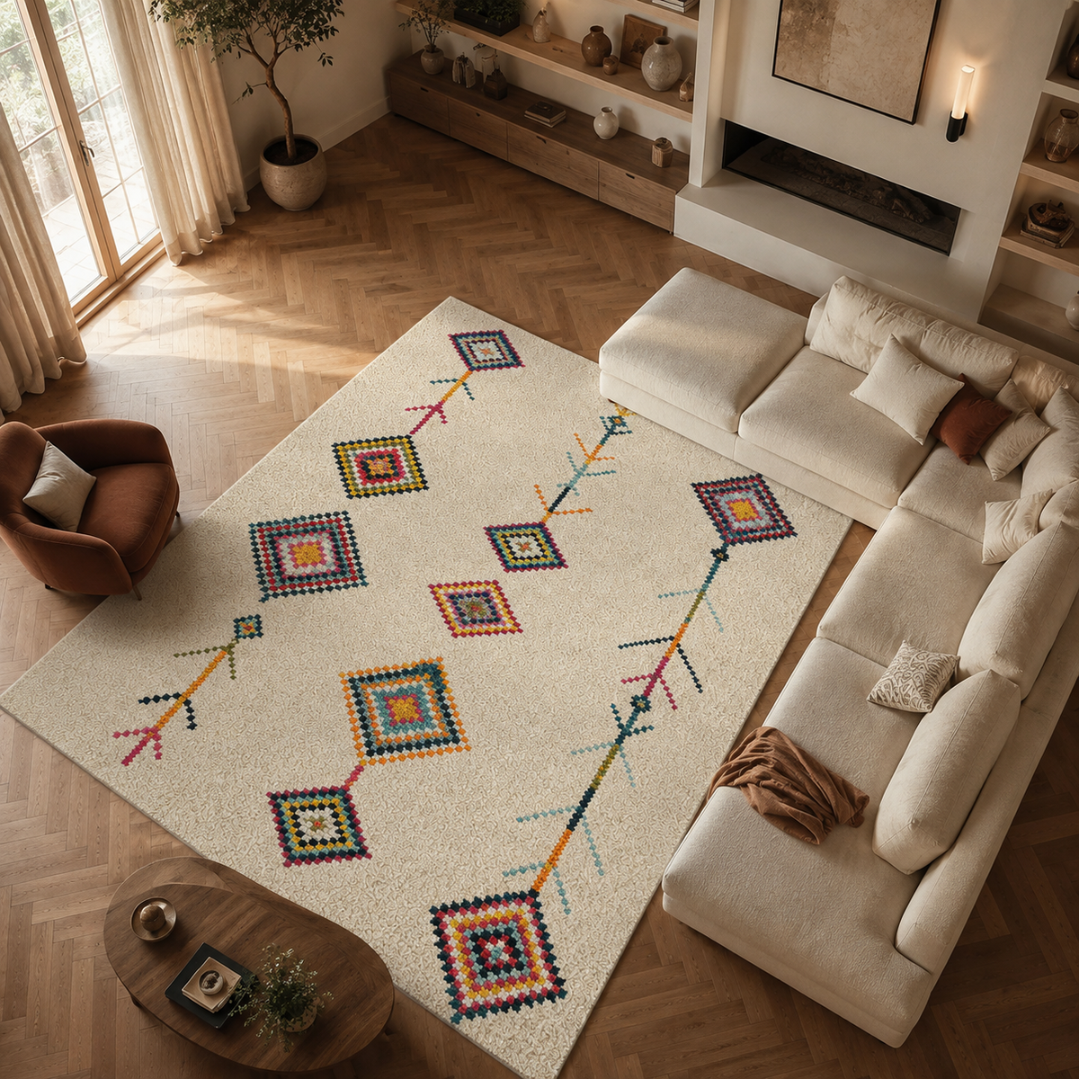 Tapis berbère losange