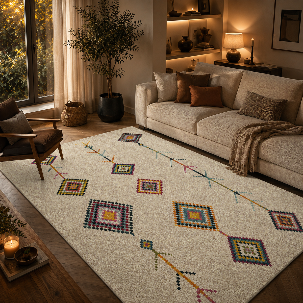 Tapis berbère losange
