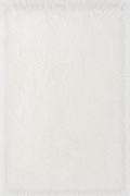 Tapis blanc poil long