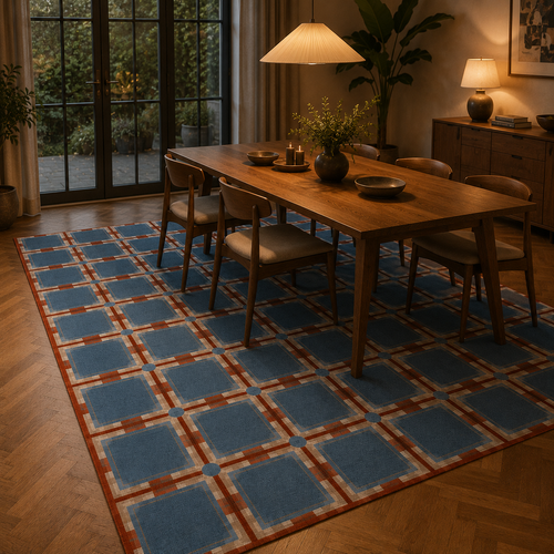 Tapis damier lavable