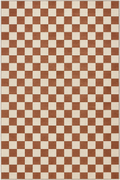 Tapis damier marron
