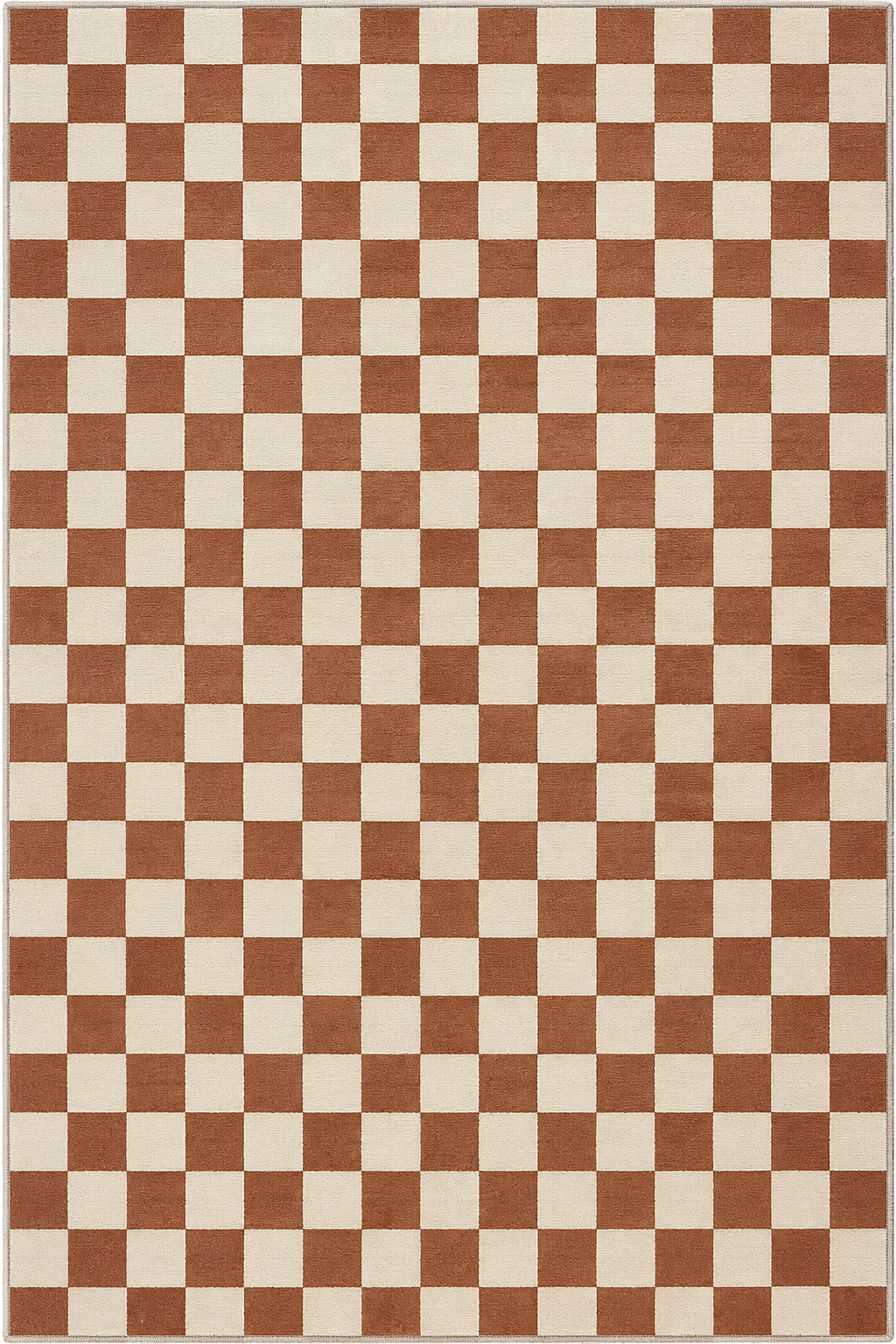 Tapis damier marron