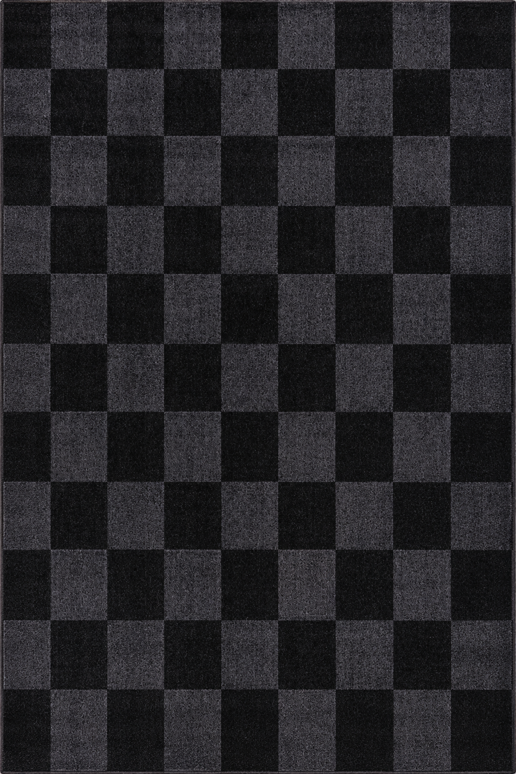 Tapis damier noir