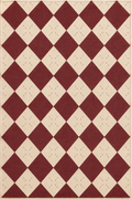 Tapis damier rouge