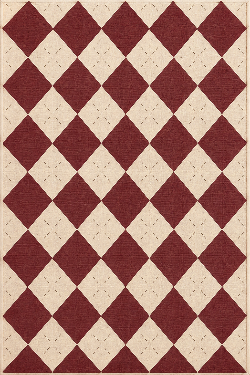 Tapis damier rouge