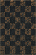 Tapis damier terracotta