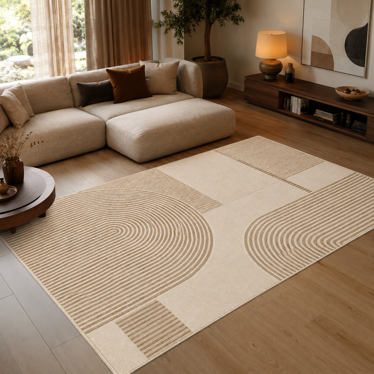 Tapis design beige
