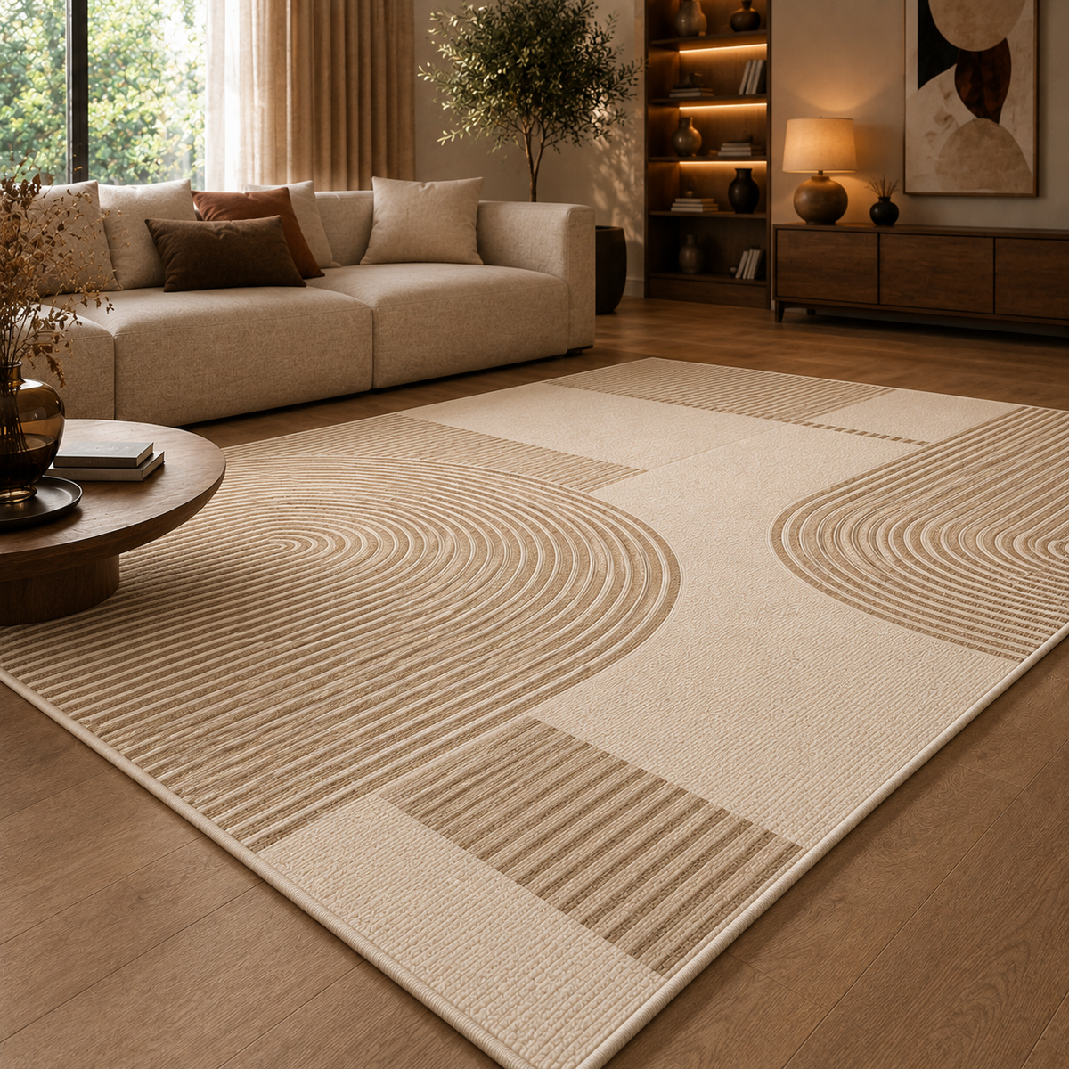 Tapis design beige