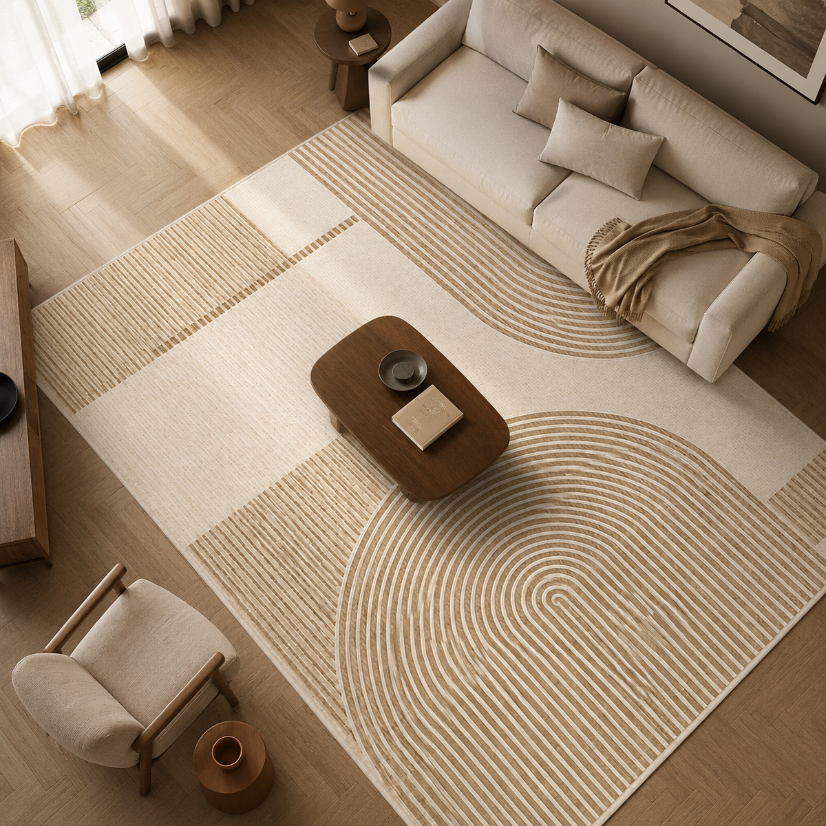 Tapis design beige