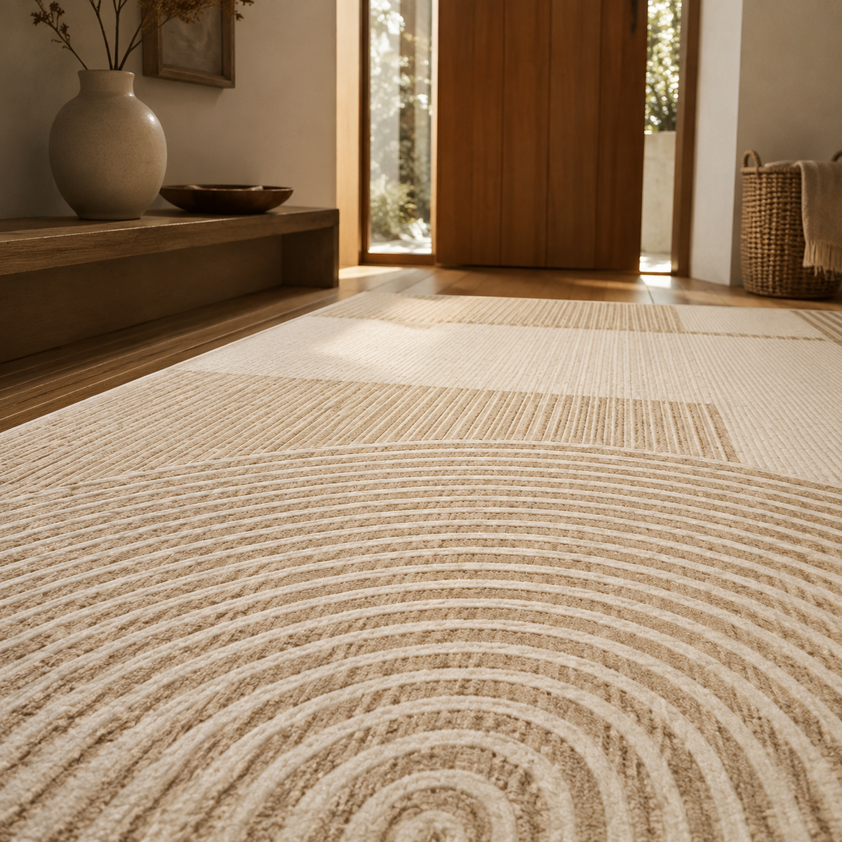 Tapis design beige