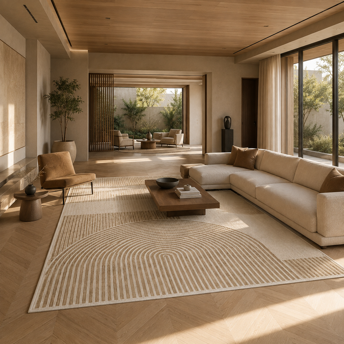 Tapis design beige