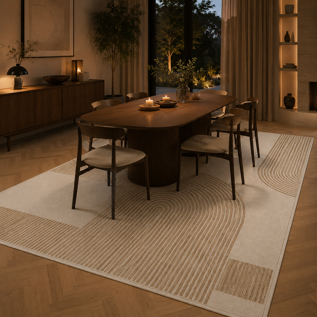 Tapis design beige