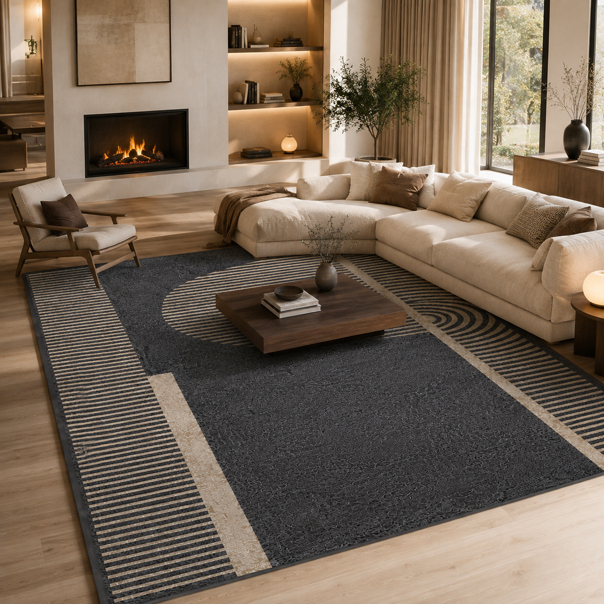 Tapis design gris