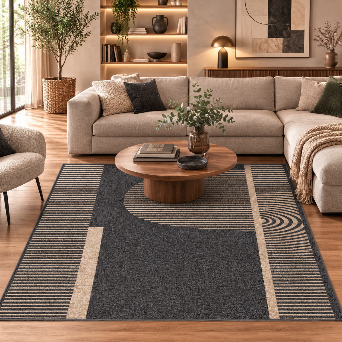 Tapis design gris