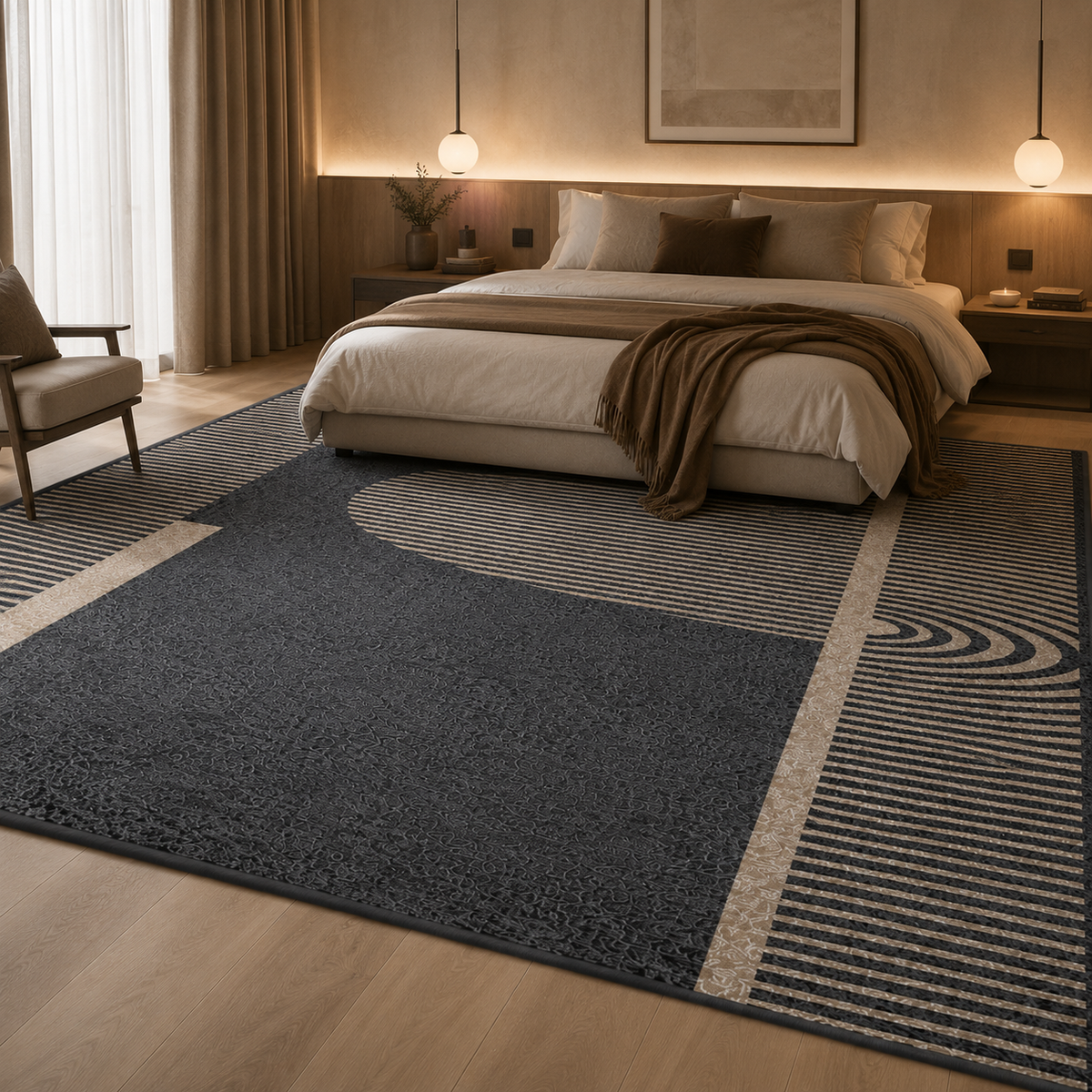 Tapis design gris
